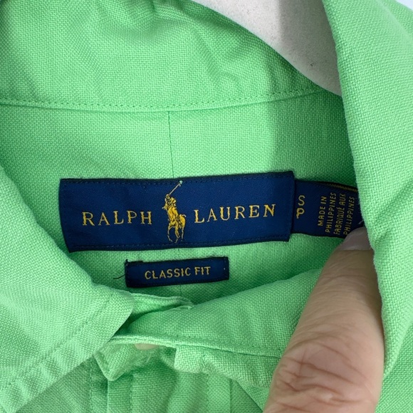 Polo Ralph Lauren Blake Men's Bright Green Long Sleeve Button-Up Shirt - Small - Picture 2 of 6